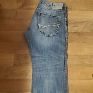 Mens new silver jeans